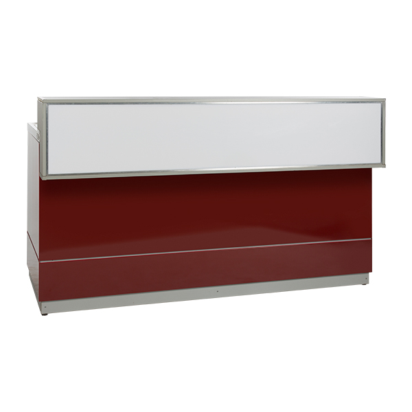 Bancone Champagne Rosso L200 D83 H115cm Con Piano Cns