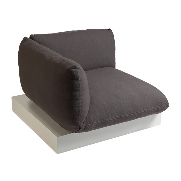 Seduta Jalis 100 Cm Come Elemento Terminale Grigio Umbra