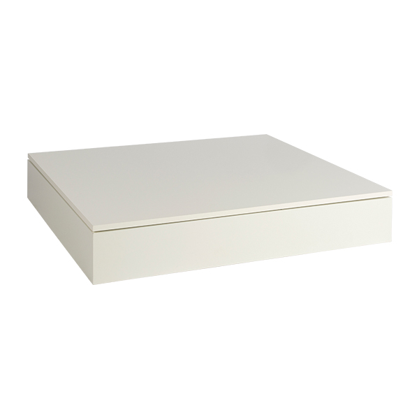 Tavolino Jalis Lounge Bianco W100 L90 H19 Cm