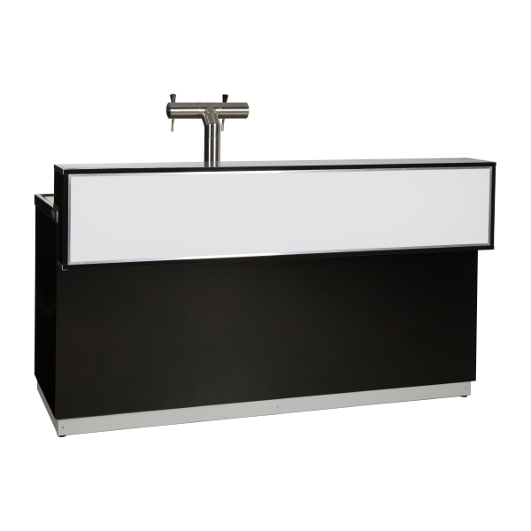 Bancone Birra Nero L200 D83 H115 Cm Con Piano Cns