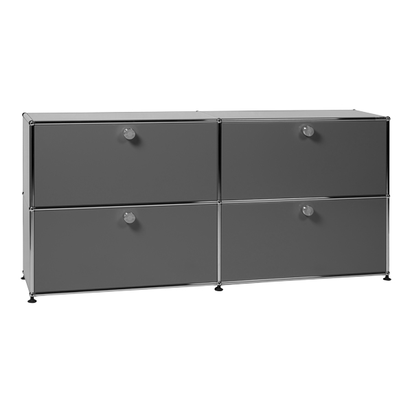 Credenza Usm Haller Grigio Medio 4 Ante A Battente