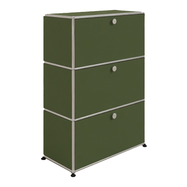 Credenza Usm Haller Verde Oliva 3 Ante A Ribalta
