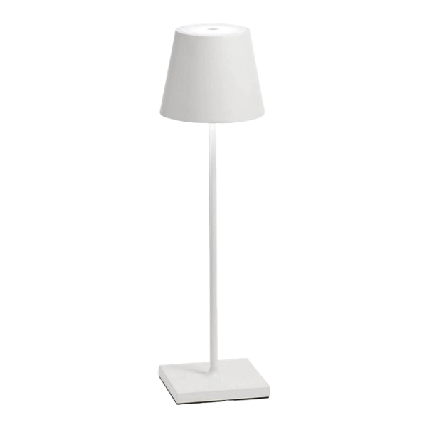 Lampada Da Tavolo Ricaricabile Poldina Pro Bianco 11 H38cm