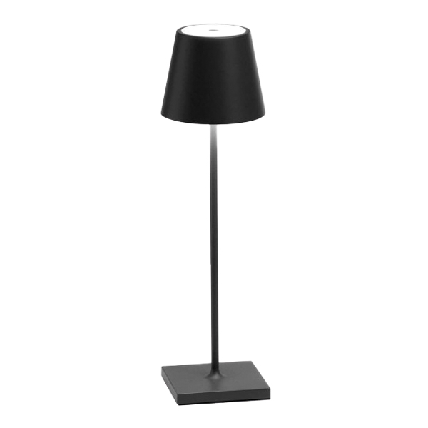 Lampada Da Tavolo Ricaricabile Poldina Pro Grigio Scuro