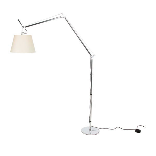 Tolomeo Mega Terra Lampada Da Terra Con Paralume Bianco