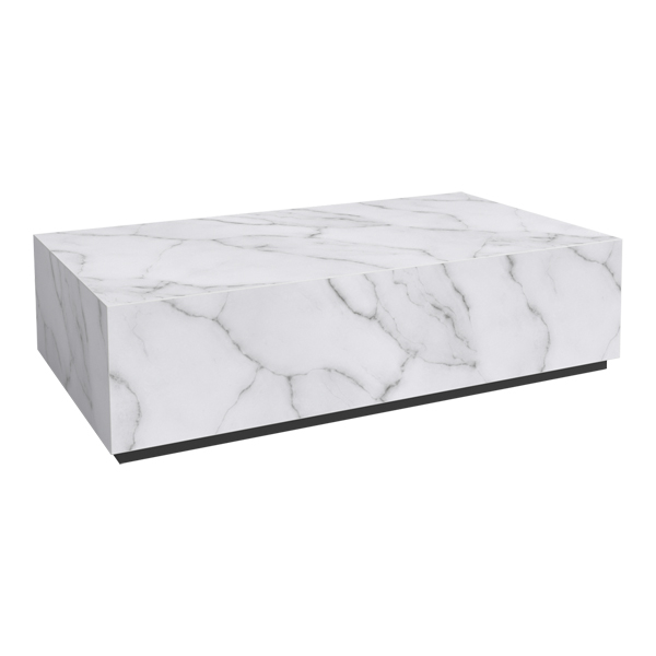 Tavolo Block Volterra Bianco 115 65 H30 Cm