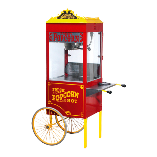 Macchina Per Popcorn Su Ruote 230v 2kw W90 D55 H170 Cm