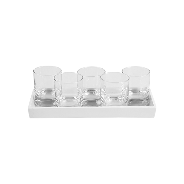 Set Decorazioni Da Tavola Senso 154 Vetro Bianco 12,5 30cm