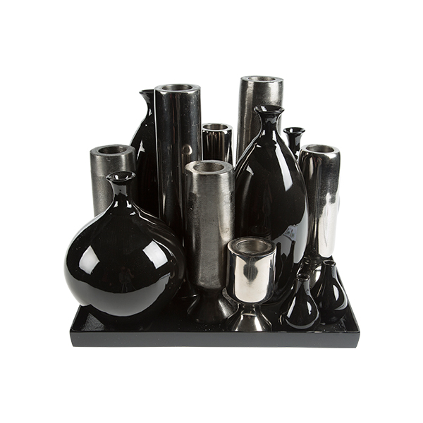 Set Di Decorazioni Da Tavola Senso 312 Nero Alu 40 40 Cm