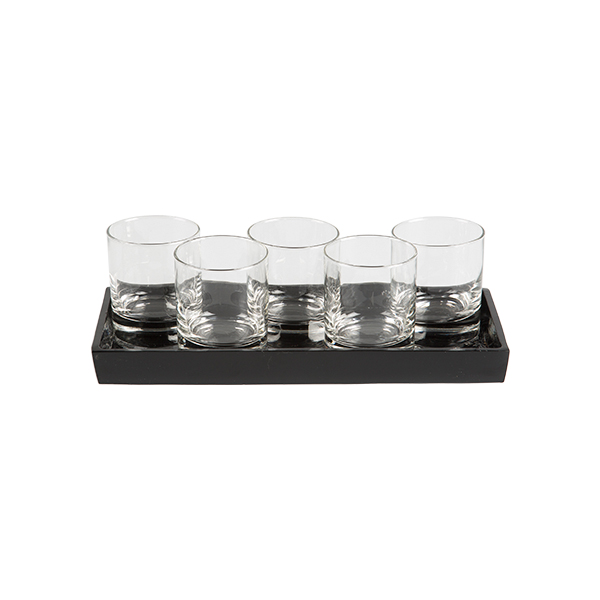 Set Di Decorazioni Da Tavola Senso 354 Vetro Nero 12,5 30 Cm